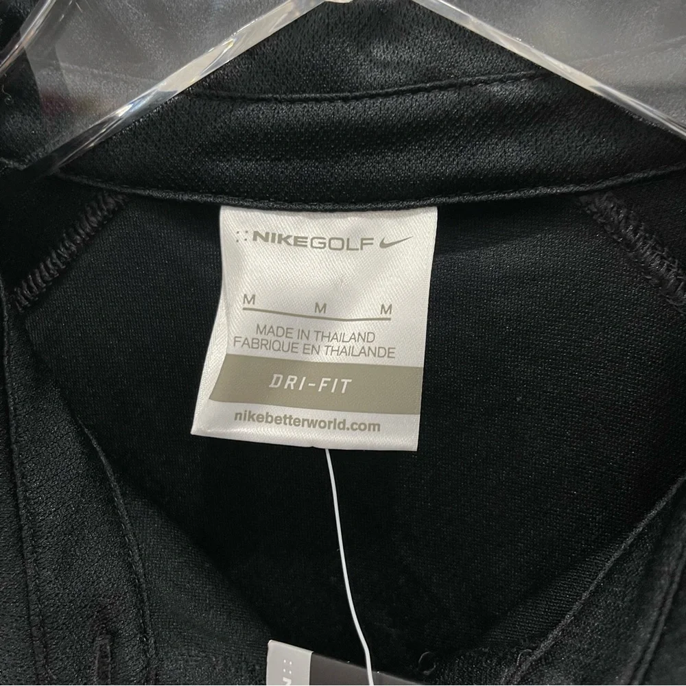 Nike Golf 354064 Ladies Dri-Fit Pebble Texture Polo Shirt Black Medium